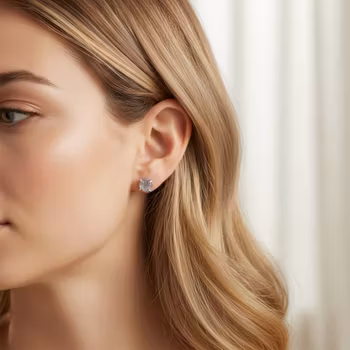 Örhängen med Sjöglas silver