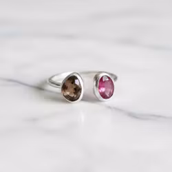Ring med Turmalin stenar silver