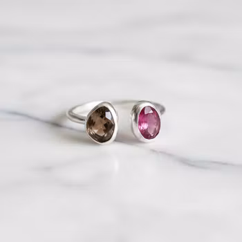 Ring med Turmalin stenar silver