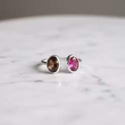 Ring med Turmalin stenar silver