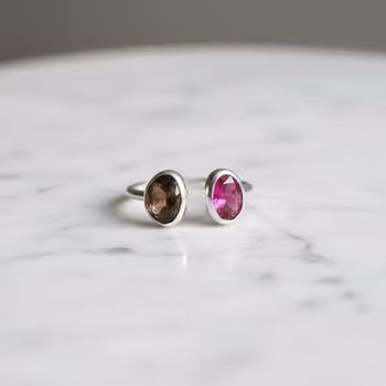 Ring med Turmalin stenar silver