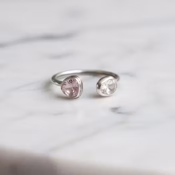 Silverring med Turmalin stenar