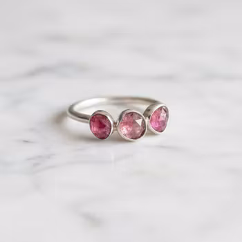 Trestensring rosa turmalin