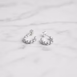 Tjocka kulörhängen silver