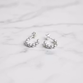 Tjocka kulörhängen silver