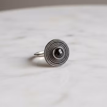 Pyrit ring 925 silver