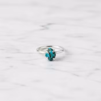 Ring med turkos nugget silver