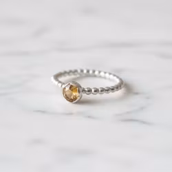 Ring med Citrin sten