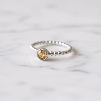 Ring med Citrin sten