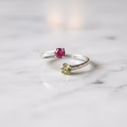 Öppen silverring Cubic Zirconia