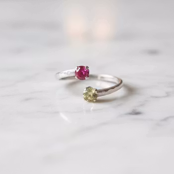 Öppen silverring Cubic Zirconia