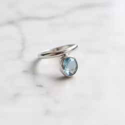 Akvamarin ring silver