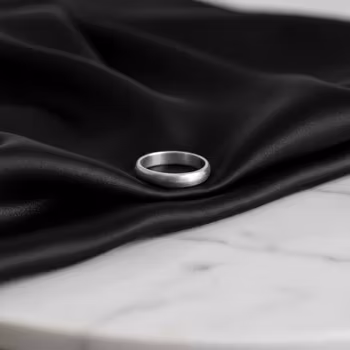 Silverring med matt yta