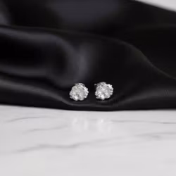 Rustika stiftörhängen silver