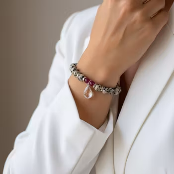 Pärlarmband Dalmatin Jaspis