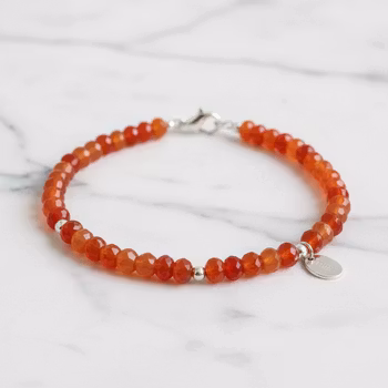 Karneol armband silver