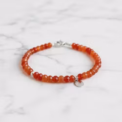 Karneol armband silver