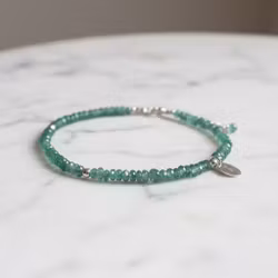 Apatit armband silver