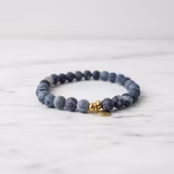 Svart elastiskt Agat armband