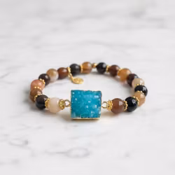 Armband mixade agatstenar