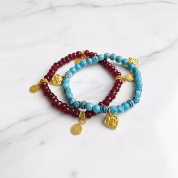 Pärlarmband set med berlocker