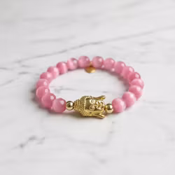 Rosa Buddha armband