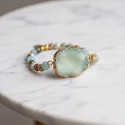 Agat armband pastell