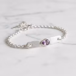 Kedjearmband med Ametist sten