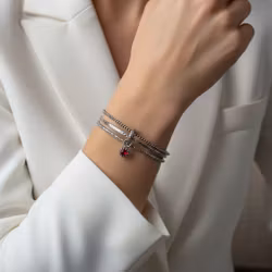 Armringar med berlock 925 silver