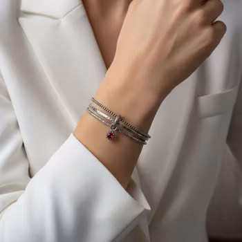 Armringar med berlock 925 silver