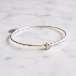 Lemon kvarts kristall armband silver