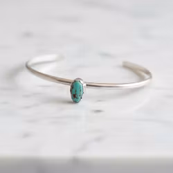 Cuff armband med Turkos sten silver