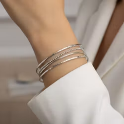 Flerpack stela armringar silver