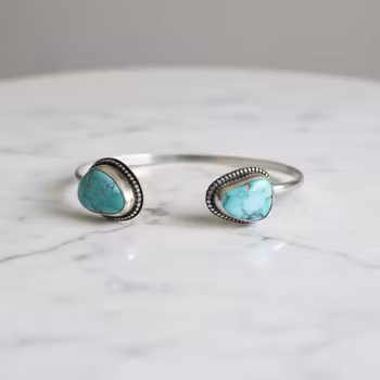 Öppet Turkos armband 925 silver