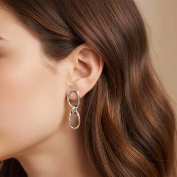 Kedjeörhängen silver