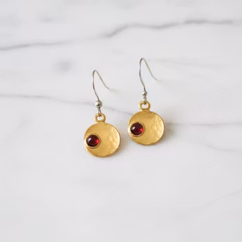 Guldförgyllda runda örhängen