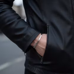 Stelt silverarmband herr