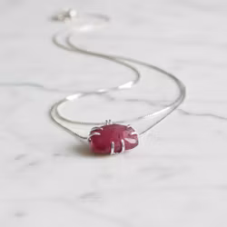 Safir halsband silver