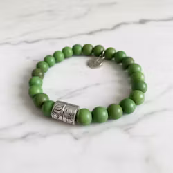 Äppelgrönt armband herr