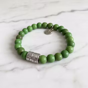 Äppelgrönt armband herr