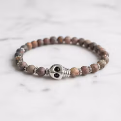 Döskalle armband Jaspis herr