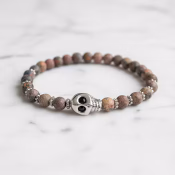 Döskalle armband Jaspis herr