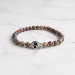 Döskalle armband Jaspis herr