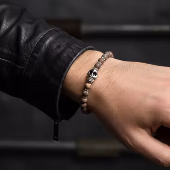 Döskalle armband Jaspis herr