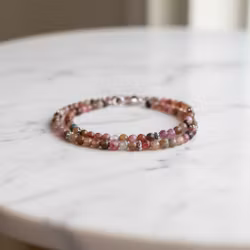 Herrarmband bruna stenar