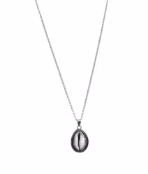Silverhalsband Cowrie snäcka