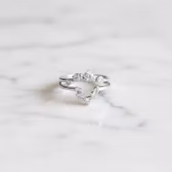 Formade silverringar set