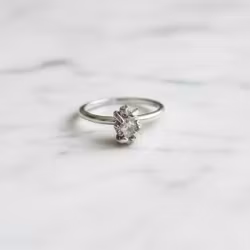 Rå Pyrit ring silver