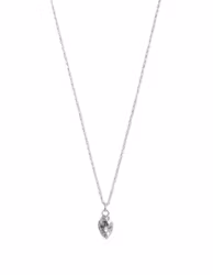 Silverhalsband med tjock rustik droppe