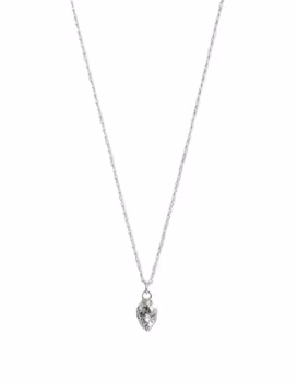 Silverhalsband med tjock rustik droppe